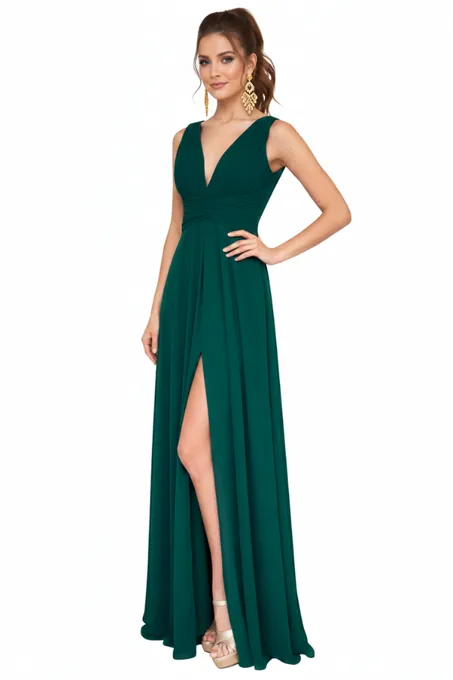 Clara Green Dress - Alquiler de vestido para Matrimonio en Bogotá - Click2Dress