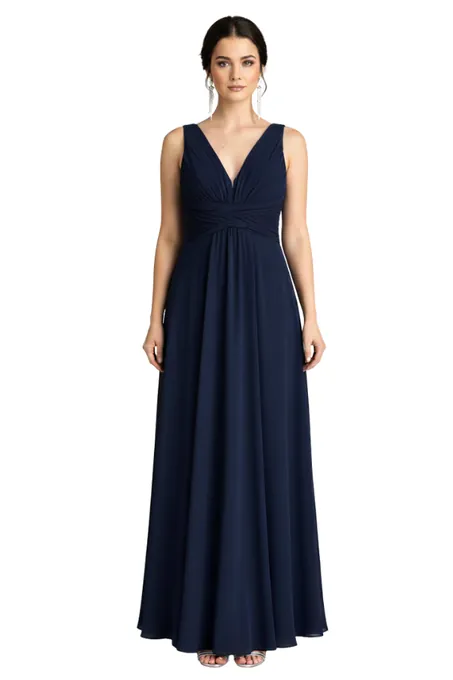 Clara Dark Blue Dress  - Alquiler de vestido para Matrimonio en Bogotá - Click2Dress