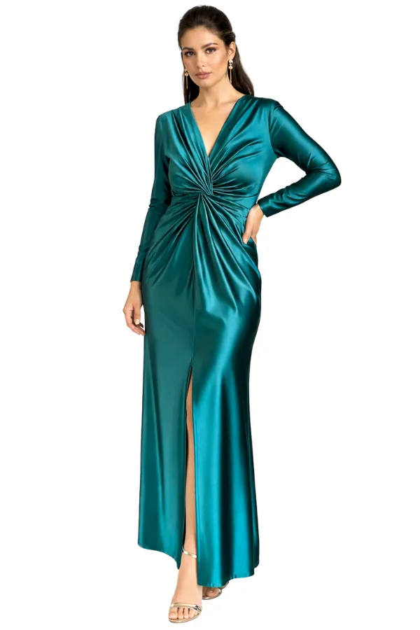Idara Green Dress - Alquiler de vestido para Corbata Negra en Bogotá - Click2Dress - Vista 1