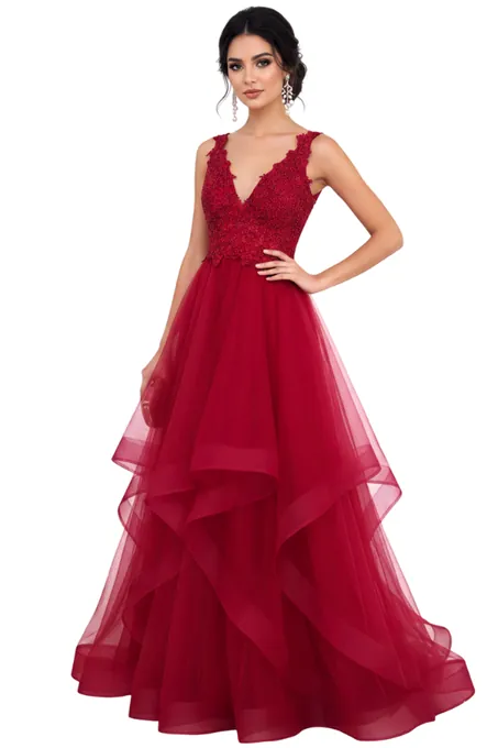 Aranjuez Wine Dress - Alquiler de vestido para Matrimonio en Bogotá - Click2Dress