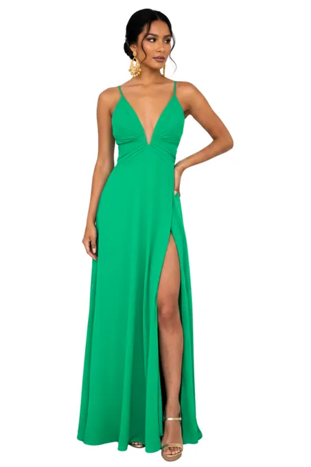 Paloma Green Dress - Alquiler de vestido para Matrimonio en Bogotá - Click2Dress