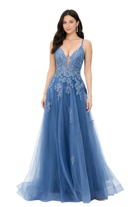 Juana Blue Dress - Alquiler de vestido para Matrimonio en Bogotá - Click2Dress