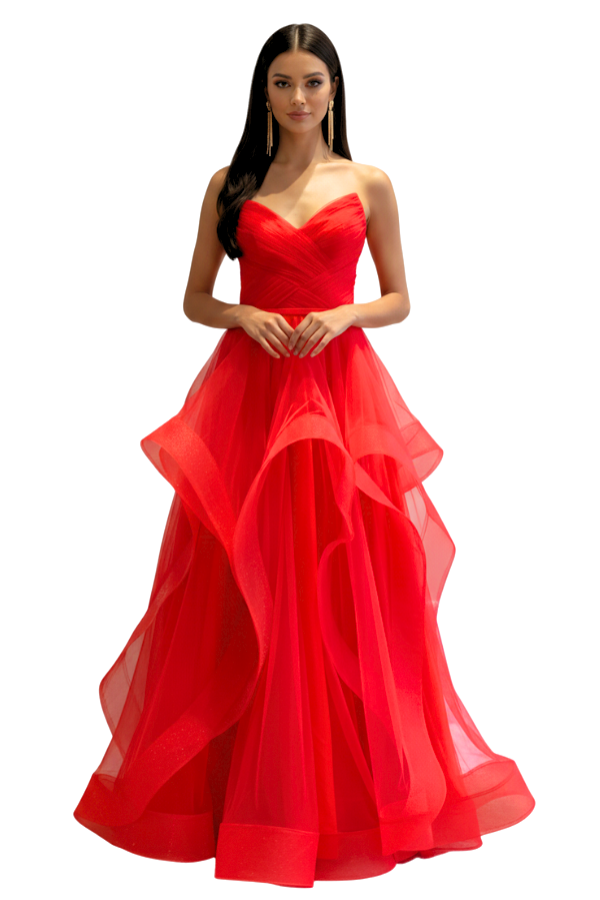 Harmonia Escarlata Dress - Alquiler de vestido en Bogotá