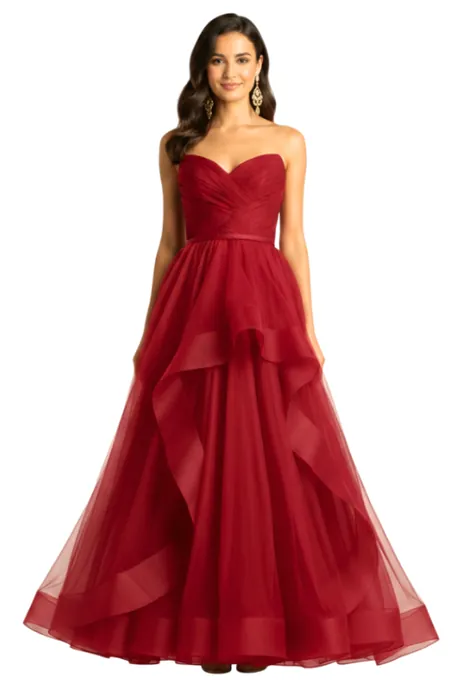 Harmonia Burdeos Dress - Alquiler de vestido para Matrimonio en Bogotá - Click2Dress
