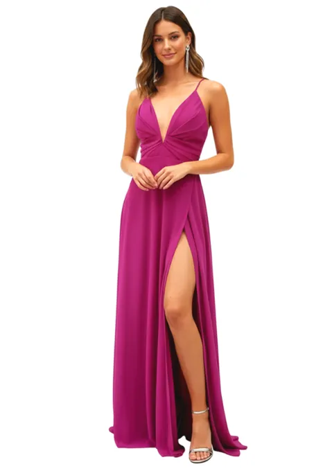 Paloma Fucsia Dress  - Alquiler de vestido para Matrimonio en Bogotá - Click2Dress