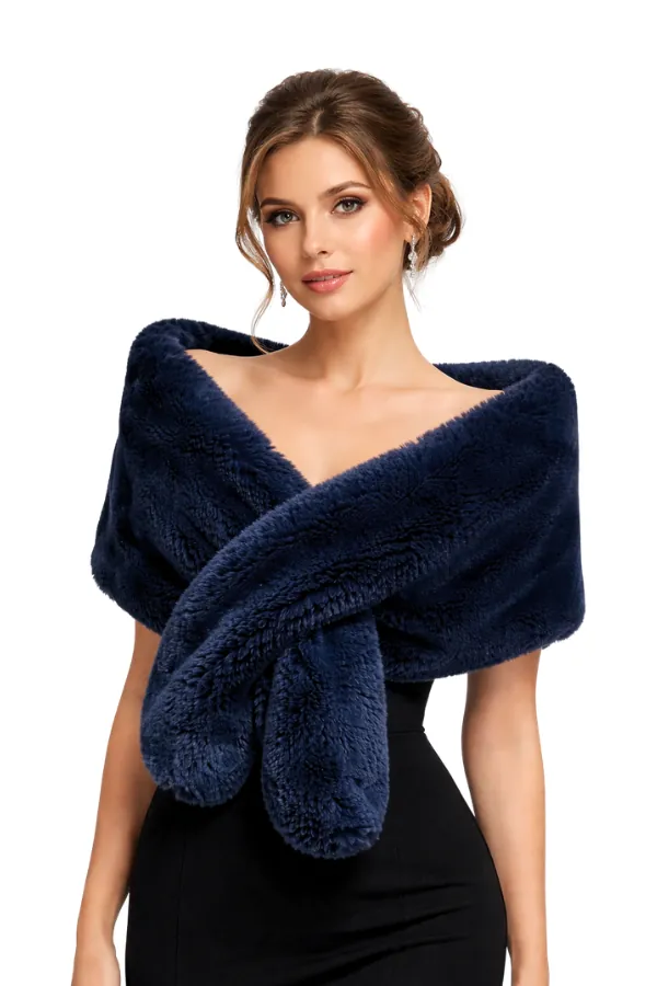 Piel  Muton azul noche - Alquiler de vestido para Complementos en Bogotá - Click2Dress - Vista 1