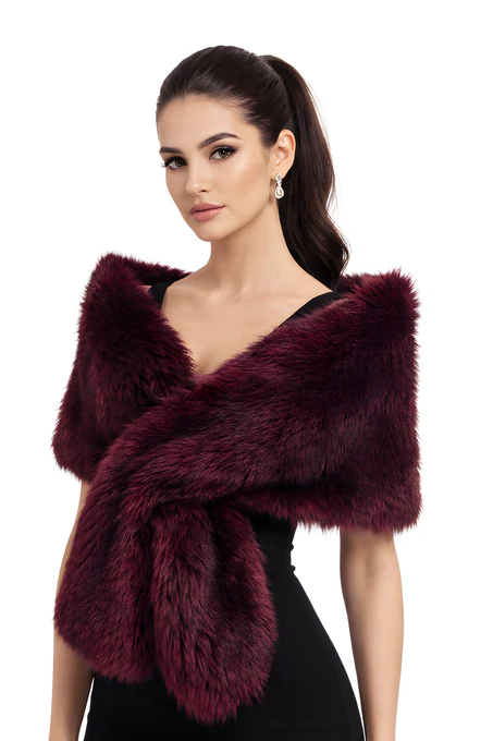 Piel vino tinto  Ref Cobo - Alquiler de vestido para Complementos en Bogotá - Click2Dress