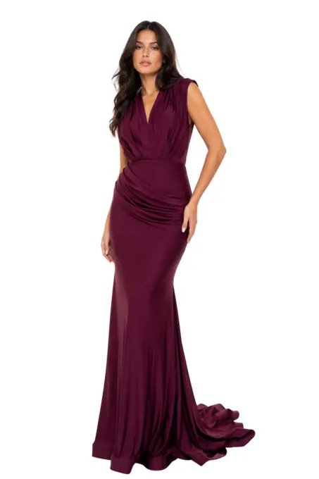 Astoria Burgundy Dress - Alquiler de vestido para Matrimonio en Bogotá - Click2Dress