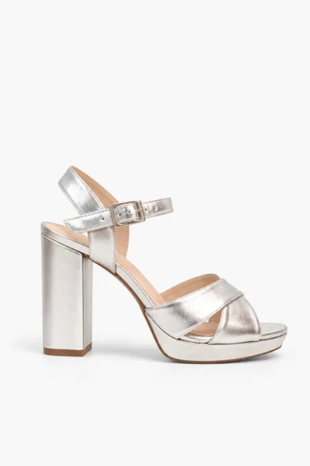 Zapatos Plata Tacon 10 - Alquiler de vestido para Zapatos en Bogotá - Click2Dress