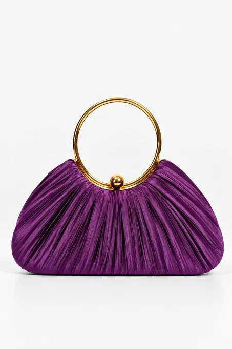 Sobre Plisse Purple - Alquiler de vestido para Carteras en Bogotá - Click2Dress
