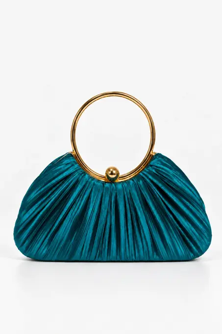 Sobre Plisse Aqua  - Alquiler de vestido para Carteras en Bogotá - Click2Dress