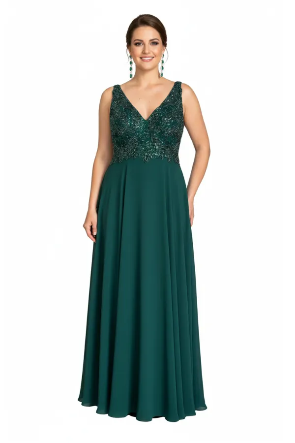Ana green Dress - Alquiler de vestido para Matrimonio en Bogotá - Click2Dress - Vista 1