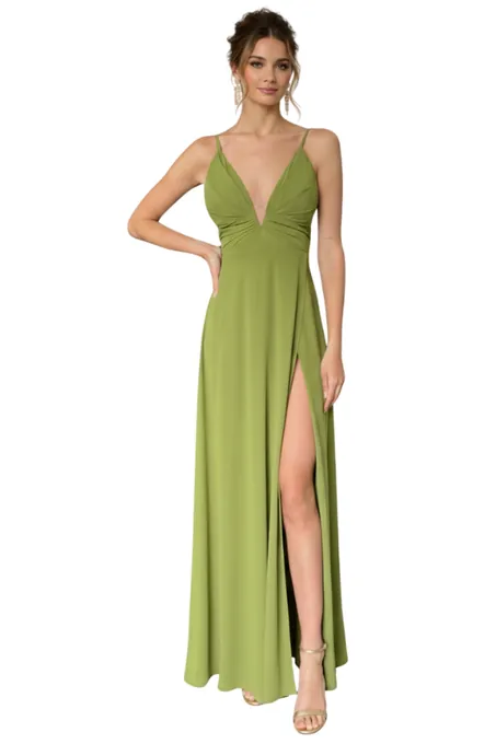 Paloma Pistacho Dress - Alquiler de vestido para Matrimonio en Bogotá - Click2Dress