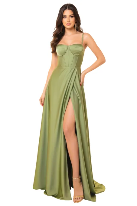 Fuenteventura pistacho dress - Alquiler de vestido para Matrimonio en Bogotá - Click2Dress